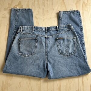 C.E. Schmidt Workwear Jeans Mens 38x29 Medium Wash Blue Denim Relaxed Straight